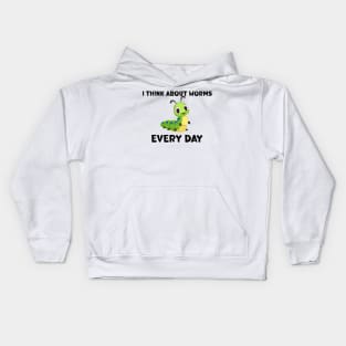 I Think About Worms Every Day Kids Hoodie